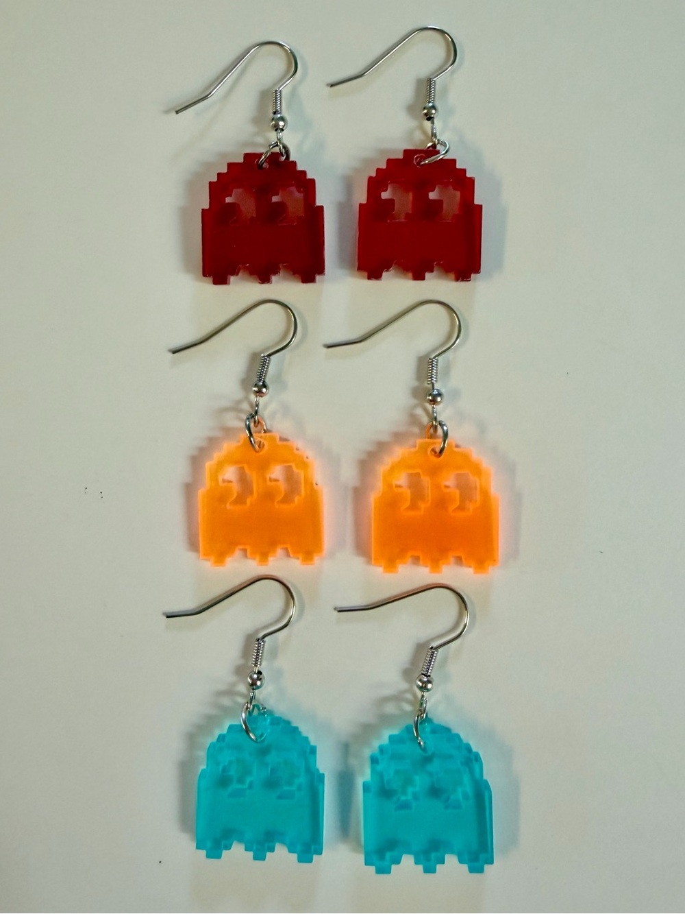 Pac-Man Ghost Earrings - Set of 3